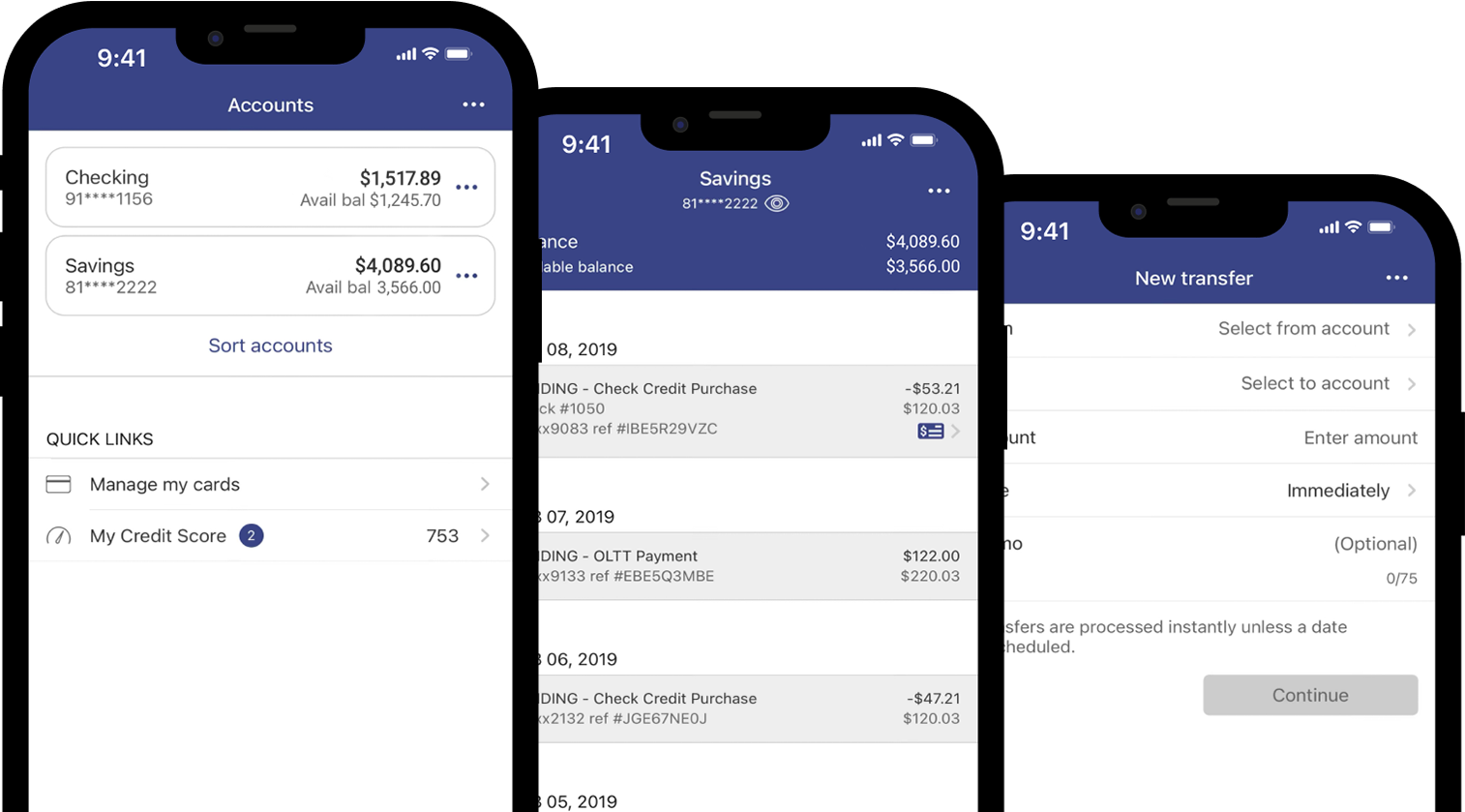 Image of three mobile phones